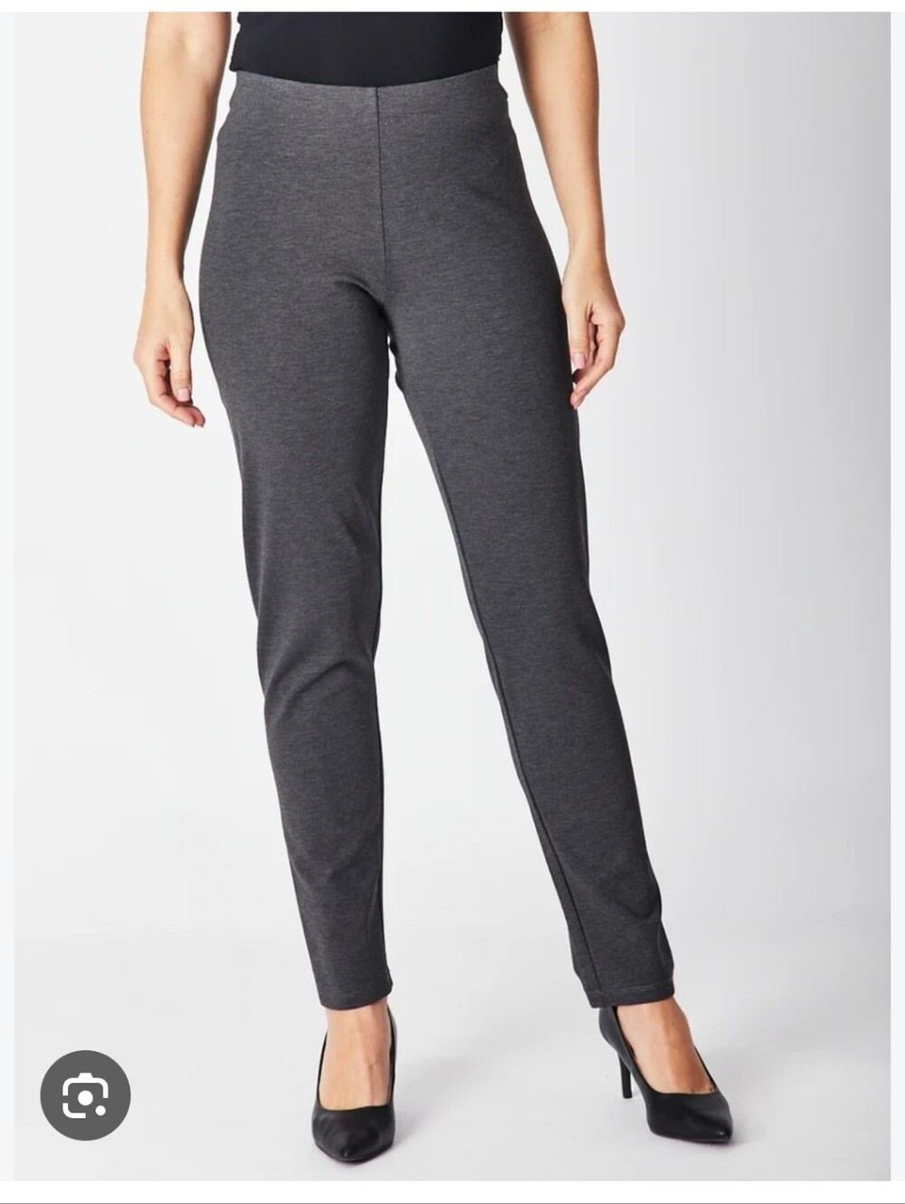 Calvin Klein Charcoal Gray Skinny Ponte Pants